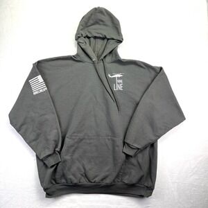 Nine Line Apparel " America Live It Or Get Out " Gray Hoodie Mens 3XL Graphic